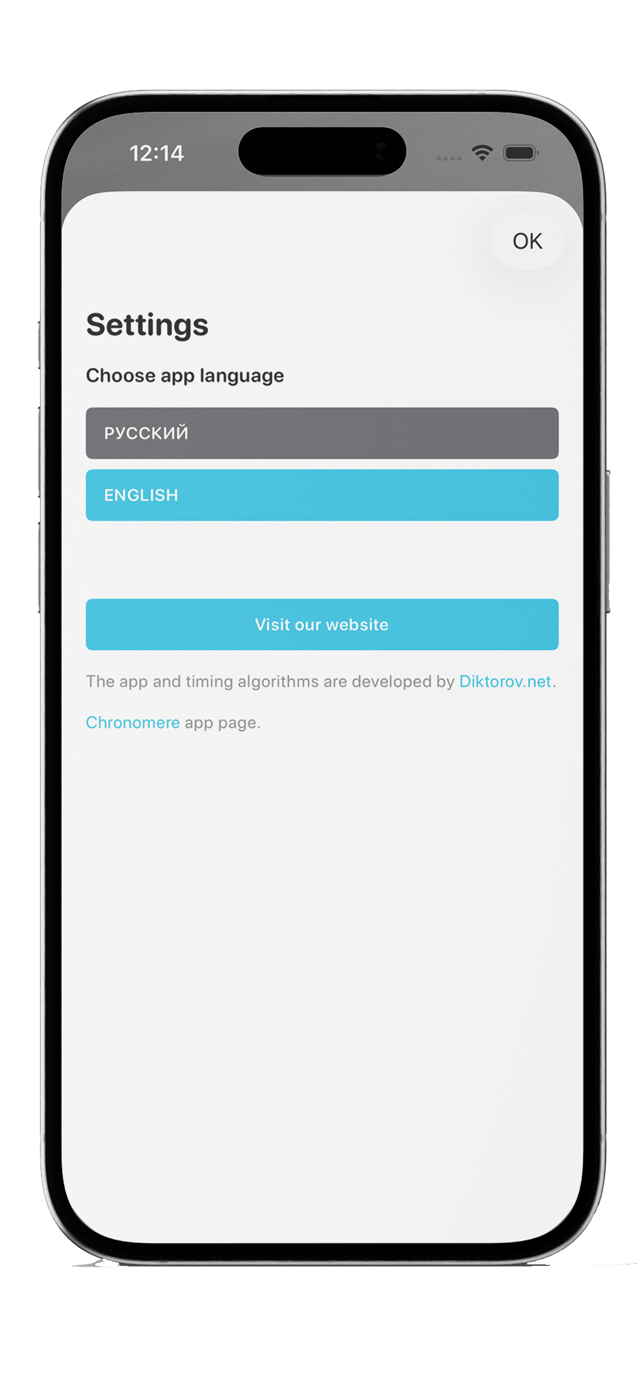 Character Counter results and settings